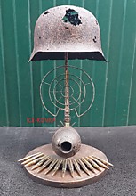 АНтуражный ночник из немецкой каски.мины и зенитным прицелом.18.000р